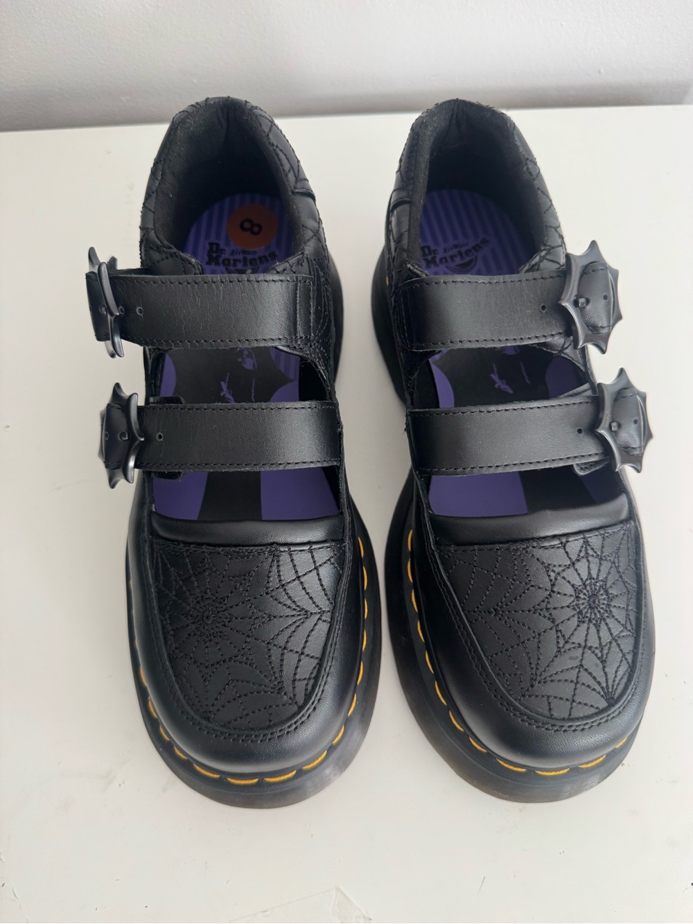 New DR. MARTENS X Wednesday Buzz Mary Jane Platform Shoes 8 - Picture 7 of 15